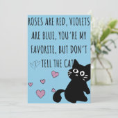Grappige kat valentijnskaarten (Staand voorkant)