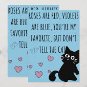 Grappige kat valentijnskaarten (Voorkant / Achterkant)