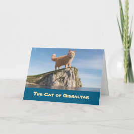 Grappige kat van Gibraltar Kaart
