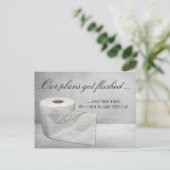 Grappige kat Verander de datum van de bruiloft Uit Aankondigingskaart (Staand voorkant)