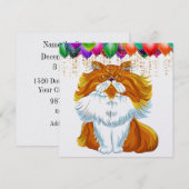 Grappige kat verjaardag elke viering uitnodiging (Voorkant / Achterkant)