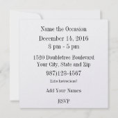 Grappige kat verjaardag elke viering uitnodiging (Achterkant)