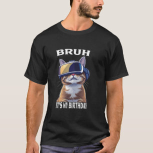 Grappige Kat Verjaardag Jongens Volwassenen Kinder T-shirt