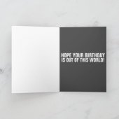 GRAPPIGE KAT VERJAARDAG RUIMTE KAT MET DONUTS KAART (Binnen)