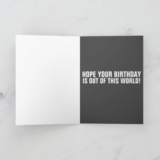 GRAPPIGE KAT VERJAARDAG RUIMTE KAT MET DONUTS KAART (Binnen)