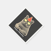 Grappige kat verjaardag servet (Hoek)