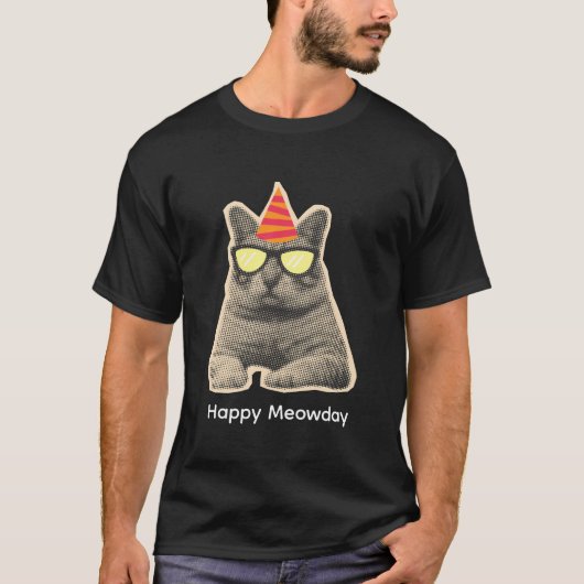 Grappige kat verjaardag t-shirt (Voorkant)