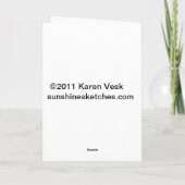 Grappige kat verjaardagskaart of uitnodiging (Achterkant)