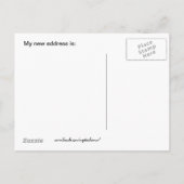 Grappige kat verplaatst nieuw adres aankondigingskaart (Achterkant)