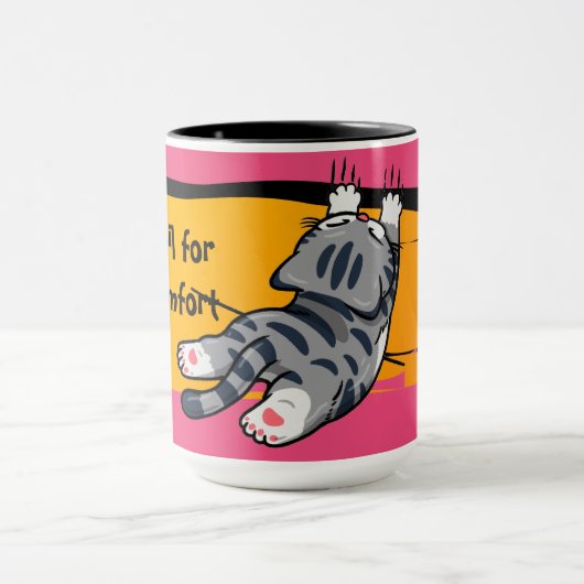 Grappige Kat, Vette Kat, Grappig Lettertype, Moder Mok (Midden)