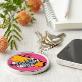 Grappige Kat, Vette Kat, Grappig Lettertype, Moder Sleutelhanger (Zijkant)