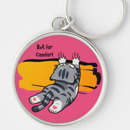 Grappige Kat, Vette Kat, Grappig Lettertype, Moder Sleutelhanger (Voorkant)