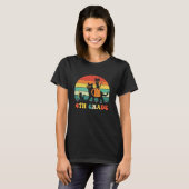 Grappige Kat Vierde Klas Terug naar School Leraar T-shirt (Voorkant volledig)