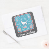 grappige kat vierkante sticker (Envelop)