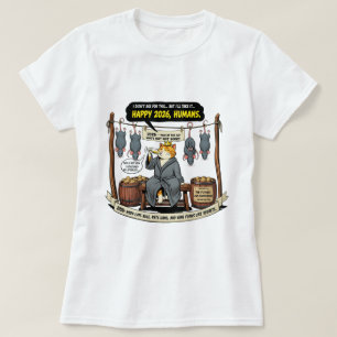 Grappige kat viert 2026T-Shirt T-shirt
