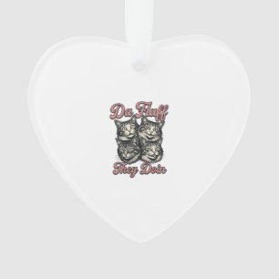 Grappige kat vintage gravure Da Fluff They Doin De Ornament