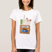 Grappige kat Vist het geld T-shirt (Voorkant)