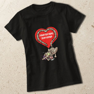 Grappige kat voeg je eigen tekst toe gekke kattenk t-shirt