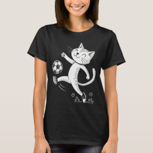 Grappige Kat Voetbal - Kat Liefhebber T-shirt