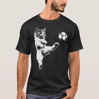 Grappige Kat Voetbal T-shirt