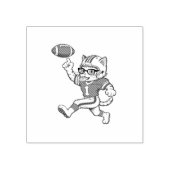 Grappige kat voetballer rubberstempel (Afrduk)