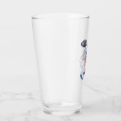 Grappige kat voetbalspeler glas (Rechts)
