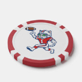 Grappige kat voetbalspeler poker chips (Enkel)