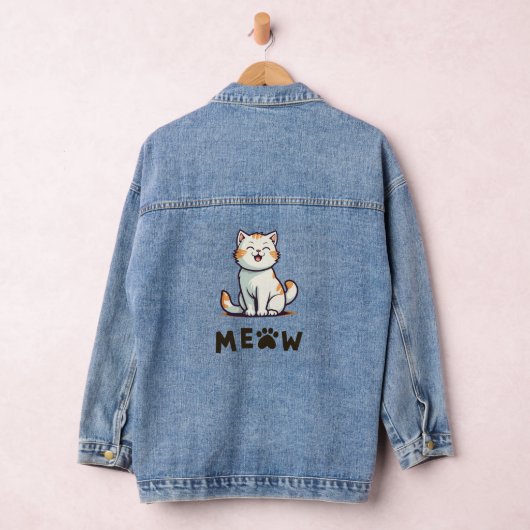 Grappige kat vrouwen denim jacket (Hangar)