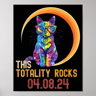 Grappige Kat Vs Zonsverduistering Totaliteit Poster