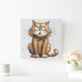 Grappige kat wandklok (Huis)