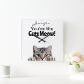 Grappige kat wandklok (Huis)