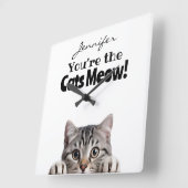Grappige kat wandklok (Hoek)