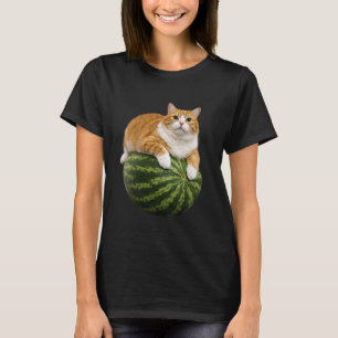 Grappige Kat Watermeloen Katten Meme Fan 1 T-shirt