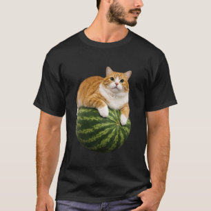 Grappige Kat Watermeloen Katten Meme Fan T-shirt