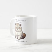 Grappige Kat Wereld Dominatie Koffiemok (Voorkant links)