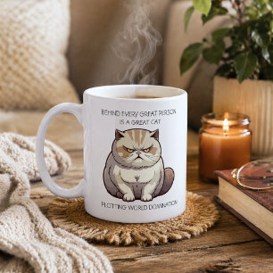 Grappige Kat Wereld Dominatie  Koffiemok