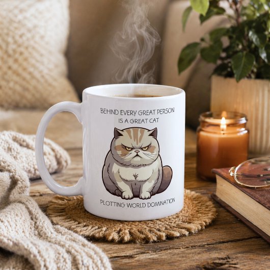Grappige Kat Wereld Dominatie Koffiemok