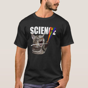 Grappige kat wetenschap natuurkunde liefhebber t-shirt