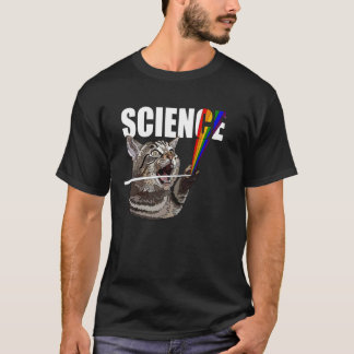 Grappige kat wetenschap natuurkunde liefhebber t-shirt