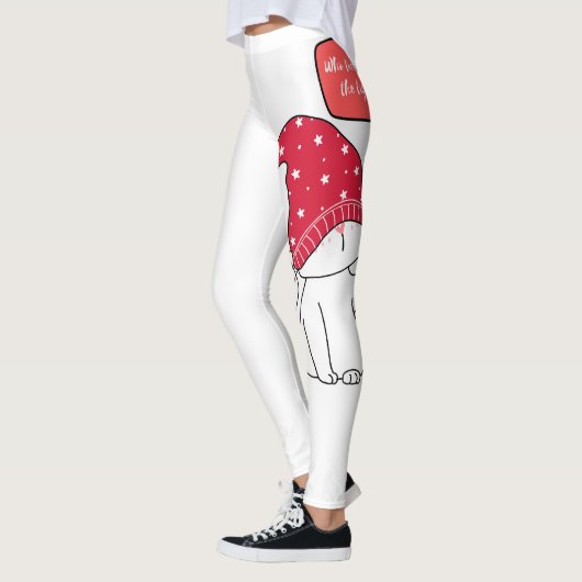 Grappige kat, wie deed het licht uit? leggings (Links)