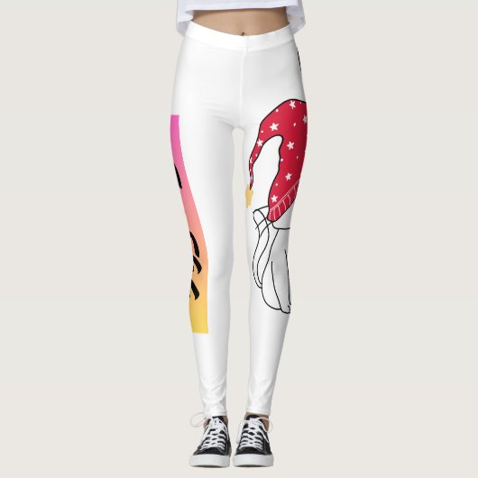 Grappige kat, wie deed het licht uit? leggings (Voorkant)