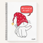 grappige kat, wie deed het licht uit? notitieboek (Voorkant)