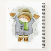 Grappige Kat Winter Sneeuwval Trending Comic Kitte Notitieboek (Achterkant)