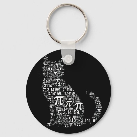 Grappige kat wiskunde liefhebber geek ontwerp sleutelhanger (Voorkant)