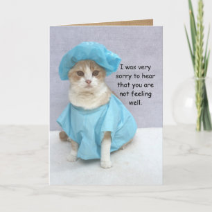 Grappige kat wordt goed kaart