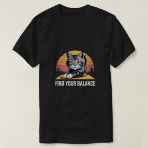 Grappige Kat Yoga Vind Je Evenwicht T-shirt