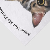 Grappige kat zeg niet mijn probleem, tissuepapier (Detail)