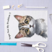 Grappige kat zeg niet mijn probleem, tissuepapier (Craft)