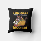 Grappige katachtige tacoCat achterwaarts gespeld i Kussen (Achterkant)