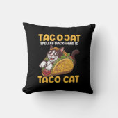 Grappige katachtige tacoCat achterwaarts gespeld i Kussen (Voorkant)